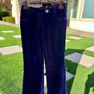 NWT!MSRP: $860 Roberto Cavalli Velvet Pants Women IT 38 or XSmall